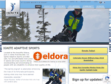 Tablet Screenshot of igniteadaptivesports.org